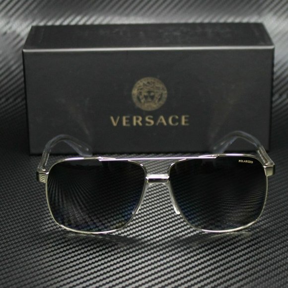 Versace Men's Polarized Gold Sunglasses! New w/ box - Picture 2 of 4
